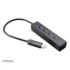 Akasa USB Akasa Connect 4XS - 4 portos USB-elosztó - AK-HB-08BK