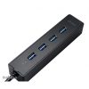 Akasa USB Akasa Connect 4XS - 4 portos USB-elosztó - AK-HB-08BK