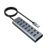 Akasa USB Akasa Connect 7 IPS - 7 portos USB-elosztó - AK-HB-21BKCM