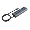 Akasa USB Akasa Connect 7 IPS - 7 portos USB-elosztó - AK-HB-21BKCM