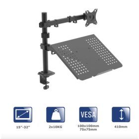   Akyga AK-MB-04 Monitor kar laptop asztallal AK-MB-04 VESA 75x75mm / 100x100mm 15