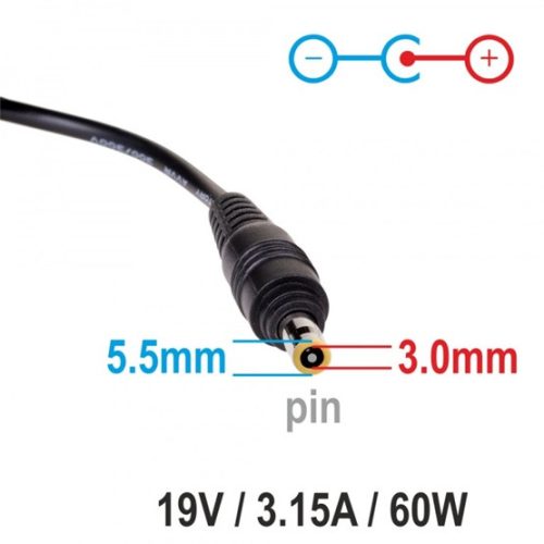 Akyga 19V / 3.16A 60W Samsung töltő adapter - AK-ND-13