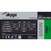 AKYGA Tápegység PRO 600W, moduláris, PFC, 12cm, 20+4
