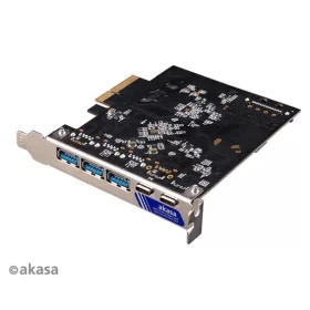   AKASA ADA Akasa - PCI Express Low Profile kártya - USB 3.2 Gen 2 Type-C / Type-A   - AK-PCCU3-09