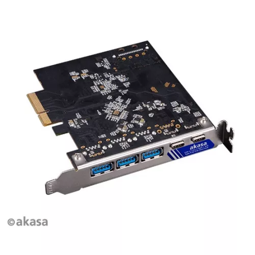 AKASA ADA Akasa - PCI Express Low Profile kártya - USB 3.2 Gen 2 Type-C / Type-A   - AK-PCCU3-09