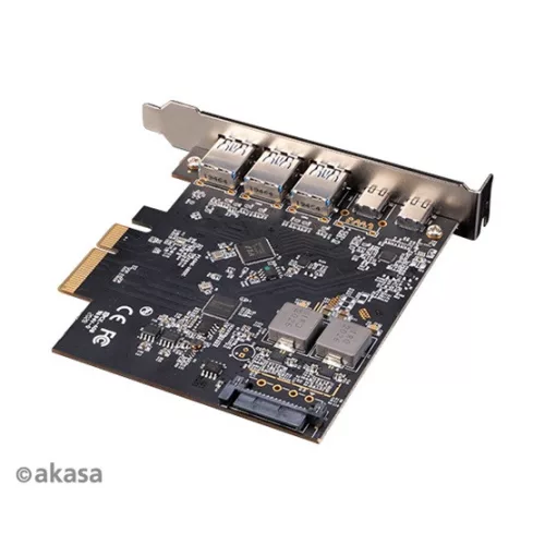AKASA ADA Akasa - PCI Express Low Profile kártya - USB 3.2 Gen 2 Type-C / Type-A   - AK-PCCU3-09