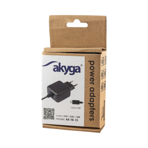 Akyga 5V / 3A 15W micro USB töltő adapter - AK-TB-15