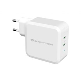   Conceptronic telefon töltő adapter - ALTHEA08W (2xUSB-C, 100W PD, fehér)