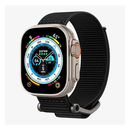 Spigen Apple Watch Series 10 46mm SPIGEN DURAPRO FLEX pótszíj egyedi méret, állítható, FEKETE