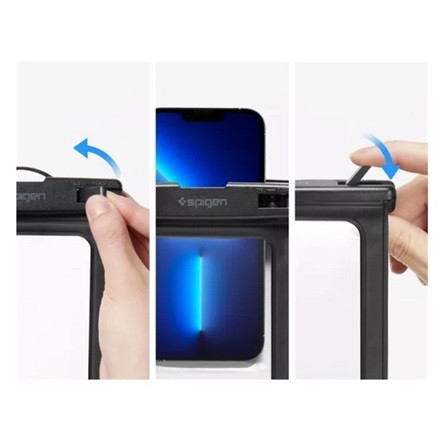 SPIGEN A601 vízhatlan/vízálló tok, AQUA 2db univerzális, 6.8" méret, FEKETE