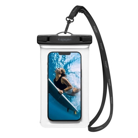 SPIGEN A601 vízhatlan/vízálló tok, AQUA univerzális, 6.8" méret, ÁTLÁTSZÓ