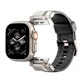   Spigen Apple Watch Series 10 46mm SPIGEN DURAPRO ARMOR pótszíj egyedi méret, fém csat, FEKETE