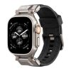 Spigen Apple Watch Series 10 46mm SPIGEN DURAPRO ARMOR PU pótszíj egyedi méret, fém csat, FEKETE