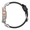 Spigen Apple Watch Series 10 46mm SPIGEN DURAPRO ARMOR PU pótszíj egyedi méret, fém csat, FEKETE