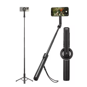  SPIGEN iPhone 17 SPIGEN S580W szelfibot tripod állvány, 25-120cm, FEKETE