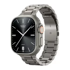   SPIGEN Apple Watch Series 5 44mm SPIGEN MODERN FIT pótszíj egyedi méret, fém, TITÁNSZÜRKE