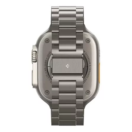 SPIGEN Apple Watch Series 5 44mm SPIGEN MODERN FIT pótszíj egyedi méret, fém, TITÁNSZÜRKE