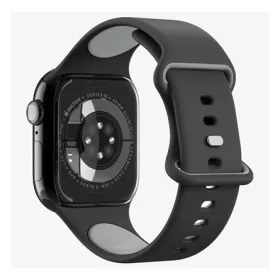   SPIGEN Apple Watch Series 5 44mm SPIGEN NANO POP pótszíj egyedi méret, szilikon, FEKETE