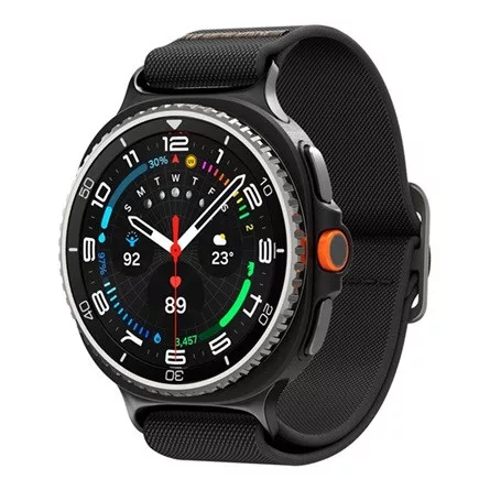 SPIGEN Samsung Watch 8 eSIM 44mm SPIGEN LITE FIT pótszíj egyedi méret, textil, FEKETE