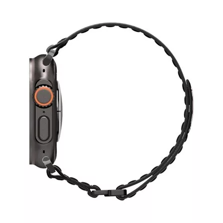 SPIGEN Apple Watch Series 5 44mm SPIGEN WBF0 pótszíj egyedi méret, állítható, FEKETE