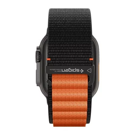SPIGEN Apple Watch Series 5 44mm SPIGEN WBF1 pótszíj egyedi méret, állítható, FEKETE/NARANCSSÁRGA