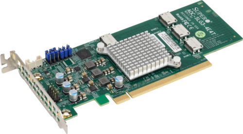 Supermicro Low Profile 12.8 Gb/s Quad-Port NVMe Internal Host Bus Adapter