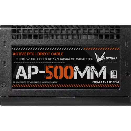 Formula Tápegység 500W - AP-500MM (80 Plus, Aktív PFC, 12cm)