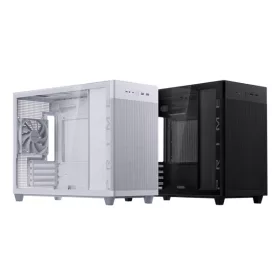   ASUS PER ASUS Ház Prime AP201, Tápegység nélkül, Fekete, Üvegfalú
