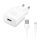 HUAWEI hálózati töltő USB aljzat 18W, gyorstöltő + C02450768A microUSB kábel, FEHÉR