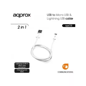   APPROX Kábel - USB to Micro USB & Lightning USB cable (Apple, iPhone, iPad)