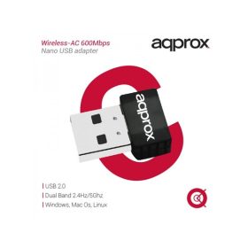   APPROX Hálózati Adapter - USB, nano, Dual-Band, 600 Mbps Wireless N (802.11b/g/n/ac)