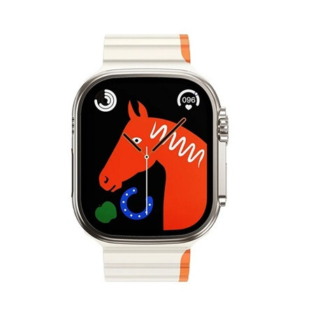 Hoco Apple Watch Series 10 42mm HOCO AS102 pótszíj egyedi méret, mágneses, FEHÉR/NARANCSSÁRGA