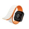 Hoco Apple Watch Series 10 42mm HOCO AS102 pótszíj egyedi méret, mágneses, FEHÉR/NARANCSSÁRGA