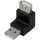 LogiLink USB-A 2.0 -> USB-A 2.0 M/F adapter fekete 90°