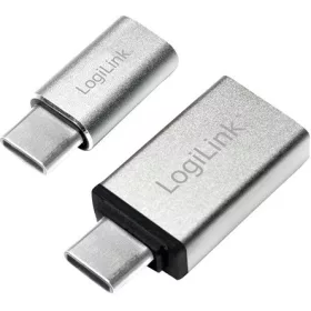 LogiLink USB-C -> USB-B 2.0 micro USB-C M/F adapter fém