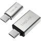 LogiLink USB-C -> USB-B 2.0 micro USB-C M/F adapter fém
