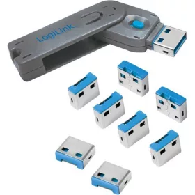   LogiLink adatvédelmi USB-A 2.0 port blokkoló 8 dugó, 1 kulcs