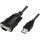 LogiLink USB-A 2.0 -> Serial RS-232 DB9 M/M adatkábel 1.5m fekete