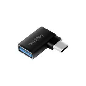   LogiLink USB-C 3.2 Gen1 -> USB-A 3.2 Gen 1 M/F adapter fekete 90°