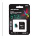 ADATA MicroSD kártya - 512GB microSDXC UHS-I U3 Class10 A2 V30S (R/W: 100/85 MB/s) + adapter