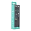 AVAX KAB AVAX CB603B POWER+ LED Type C-Type C 140W gyorstöltő, sodorszálas kábel, 5A, fekete - 1m - Dobozsérült termék