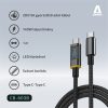 AVAX KAB AVAX CB603B POWER+ LED Type C-Type C 140W gyorstöltő, sodorszálas kábel, 5A, fekete - 1m - Dobozsérült termék