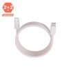 AVAX KAB AVAX CB610P MAGNETY 100W USB C mágneses gyorstöltő kábel, fonott, rózsaszín - 1m