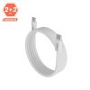 AVAX KAB AVAX CB610W MAGNETY 100W USB C mágneses gyorstöltő kábel, fonott, fehér - 1m