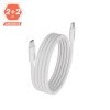 AVAX KAB AVAX CB610W MAGNETY 100W USB C mágneses gyorstöltő kábel, fonott, fehér - 1m