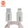 AVAX KAB AVAX CB611P MAGNETY 27W USB-C - LIGHTNING mágneses gyorstöltő kábel, fonott, rózsaszín - 1m
