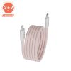 AVAX KAB AVAX CB611P MAGNETY 27W USB-C - LIGHTNING mágneses gyorstöltő kábel, fonott, rózsaszín - 1m