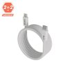 AVAX KAB AVAX CB611W MAGNETY 27W USB-C - LIGHTNING mágneses gyorstöltő kábel, fonott, fehér - 1m