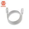 AVAX KAB AVAX CB611W MAGNETY 27W USB-C - LIGHTNING mágneses gyorstöltő kábel, fonott, fehér - 1m