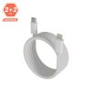 AVAX KAB AVAX CB611W MAGNETY 27W USB-C - LIGHTNING mágneses gyorstöltő kábel, fonott, fehér - 1m